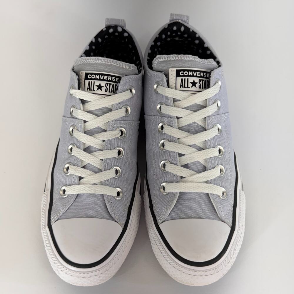 Converse All Star Women Size 7.5 Low Top 572368F Lace Up Canvas Unisex Gray Logo - Picture 4 of 11
